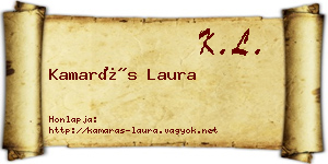 Kamarás Laura névjegykártya